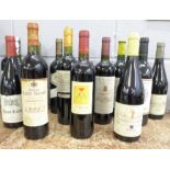 Fourteen bottles of vintage wine