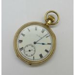 An Elgin gold plated pocket watch