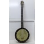A Victorian banjo, The Windsor, No.47, neck a/f, repaired