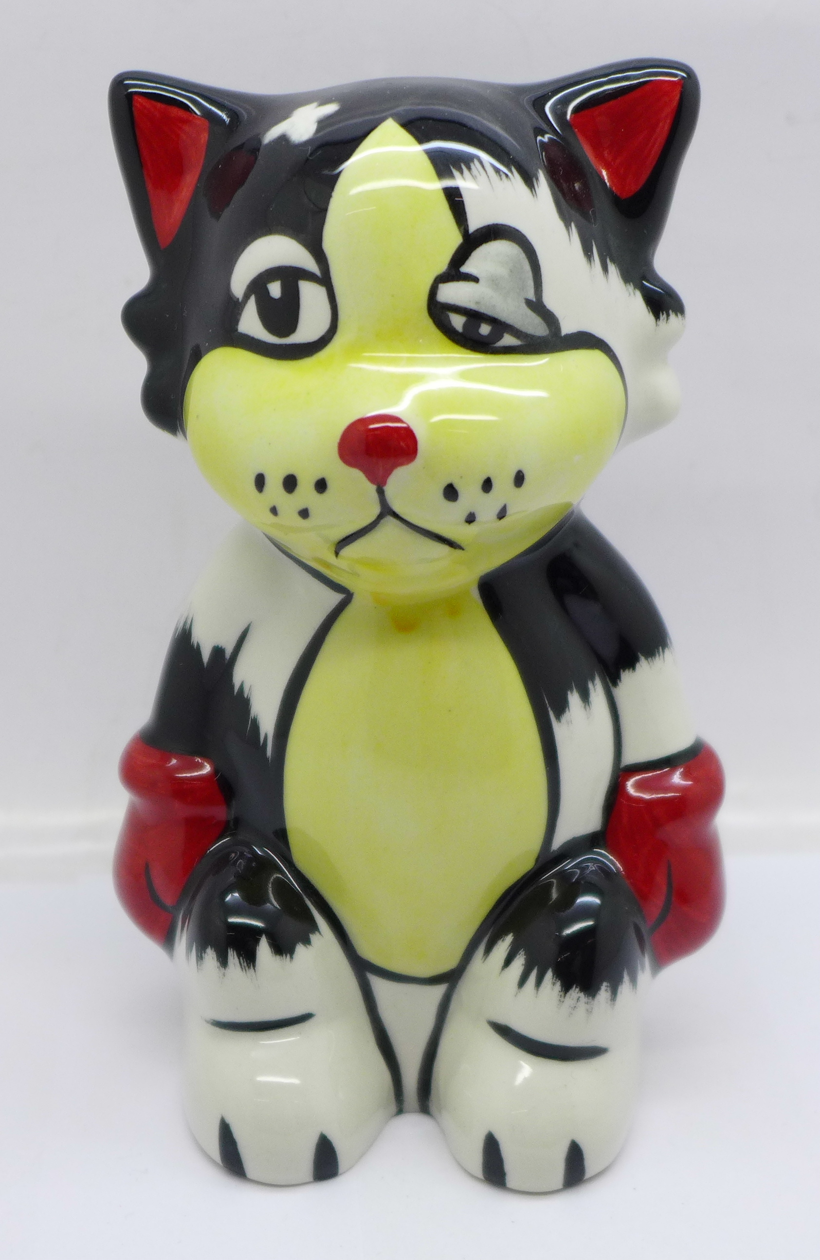 A Lorna Bailey Ali Cat, signed on the base, 14cm