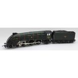 A Hornby OO gauge BR Class A4 4-6-2 Mallard locomotive and tender, boxed