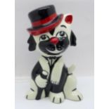 A Lorna Bailey Frankie Vaughan inspired Moonlight the Cat, signed on the base, 13cm