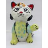 A Lorna Bailey Busy Bee the Cat, signed on the base, 13cm