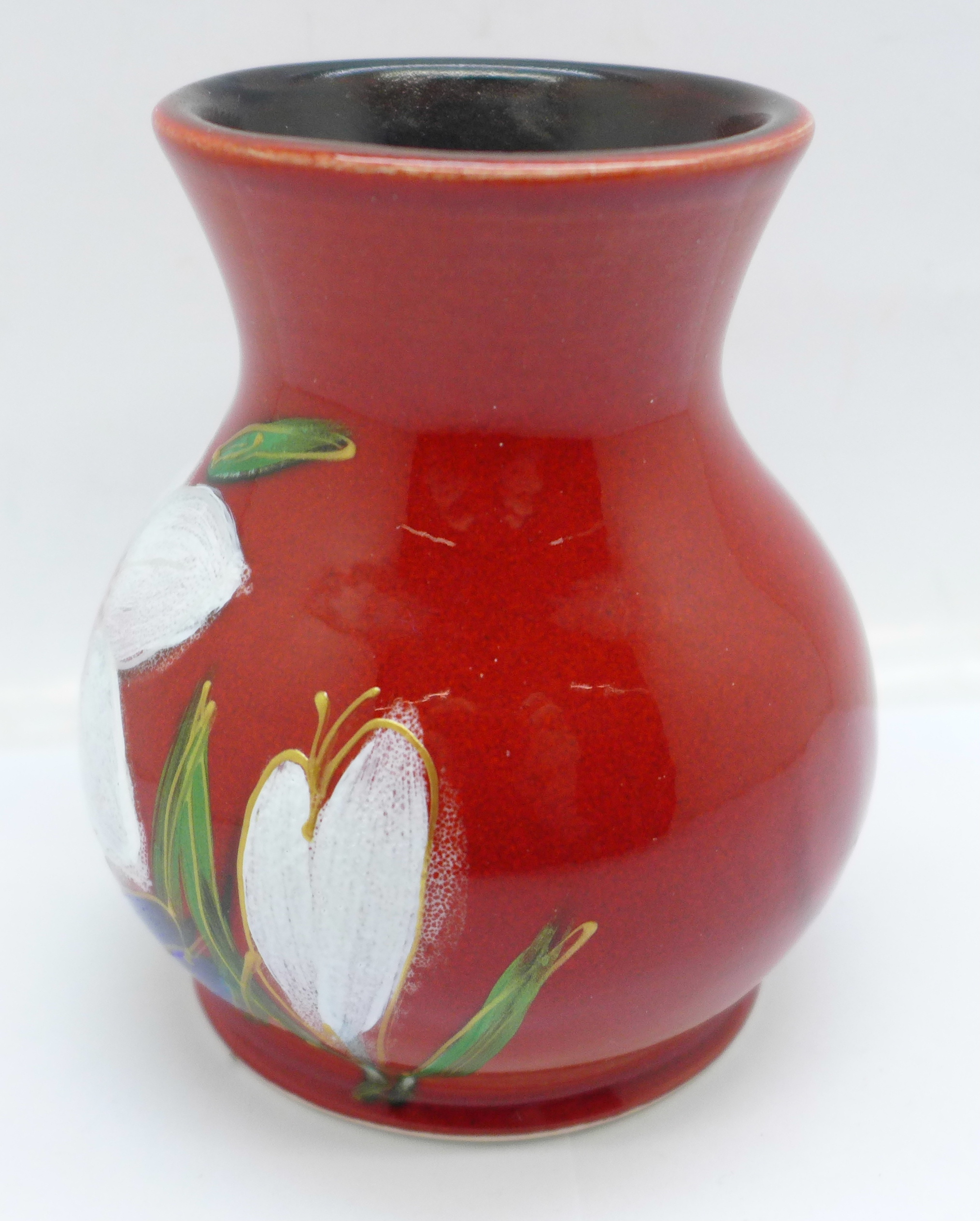 An Anita Harris trojan vase in the Spring Flowers design, signed in gold on the base, 11cm - Image 4 of 6