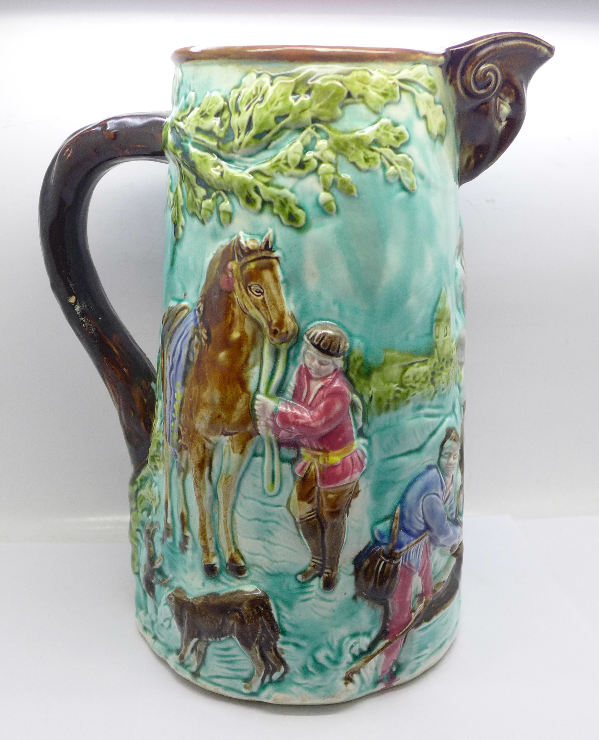 A 1930's Nimy Belgium Majolica pitcher