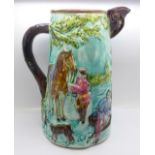 A 1930's Nimy Belgium Majolica pitcher