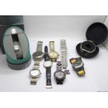 A lady's Citizen Eco-Drive wristwatch, boxed and other fashion wristatches