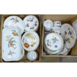 A collection of Worcester Evesham pottery