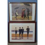 Two Jack Vettriano prints