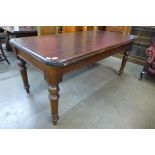 A Victorian oak library table