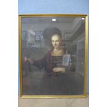 A Rembrandt print, Admiral's Wife, framed