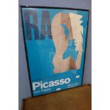 A Royal Academy of Arts exhibition poster, Picasso and Paper, framed