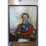 D. Wilkinson, half portrait of Duke of Wellington, oil on canvas, framed