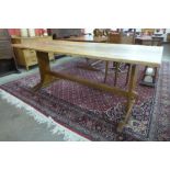 An Arts and Crafts oak refectory table