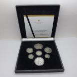 A The London Mint Office Queen Victoria Jubilee Portrait 1887-1893 Silver Coin Set, cased