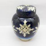 A Moorcroft ginger jar, Winter Wonderland, Anji Davenport, 2002, 15.5cm, crazed