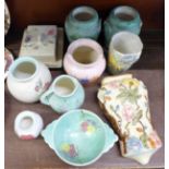 Ten items of Radford pottery