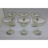 Six Babycham glasses