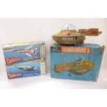 Thunderbirds; 1960's Thunderbird 5, 'A JR21 Toy', boxed, and two 1960's empty model boxes,