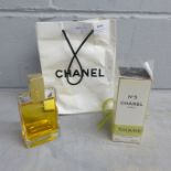 Fendi Theorema perfume and Chanel No.5 lotion