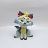 Lorna Bailey, 'Dreamer the Cat', one of one, signed and marked 1/1 on the base, 14.5cm