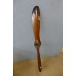 A teak aeroplane propeller