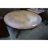 A Victorian mahogany circular tilt-top table