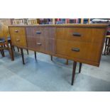 A teak and afromosia sideboard