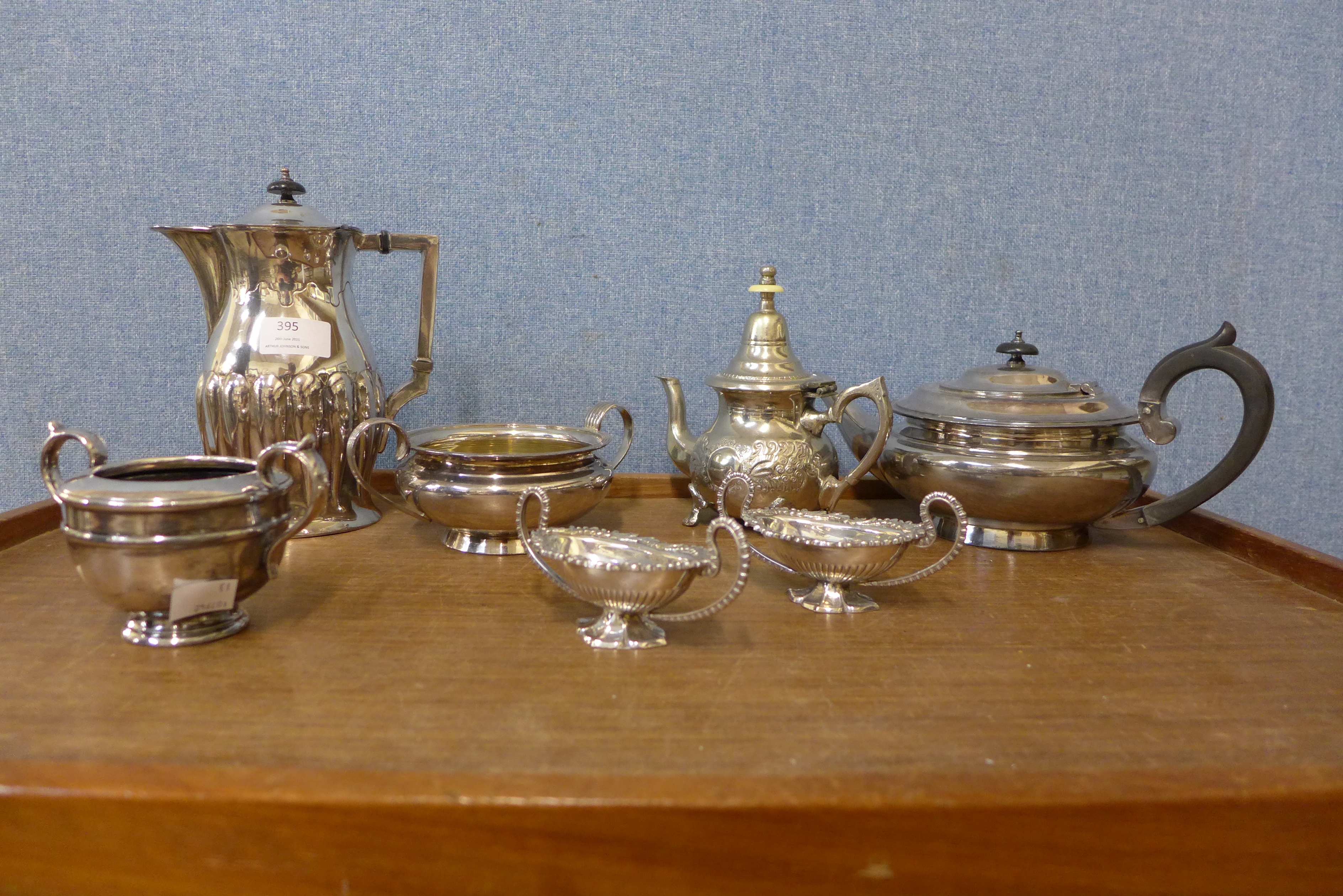 Assorted silver plated ware