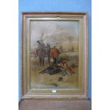 A Zulu War oleograph, framed