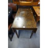 A George III oak Pembroke table, a/f