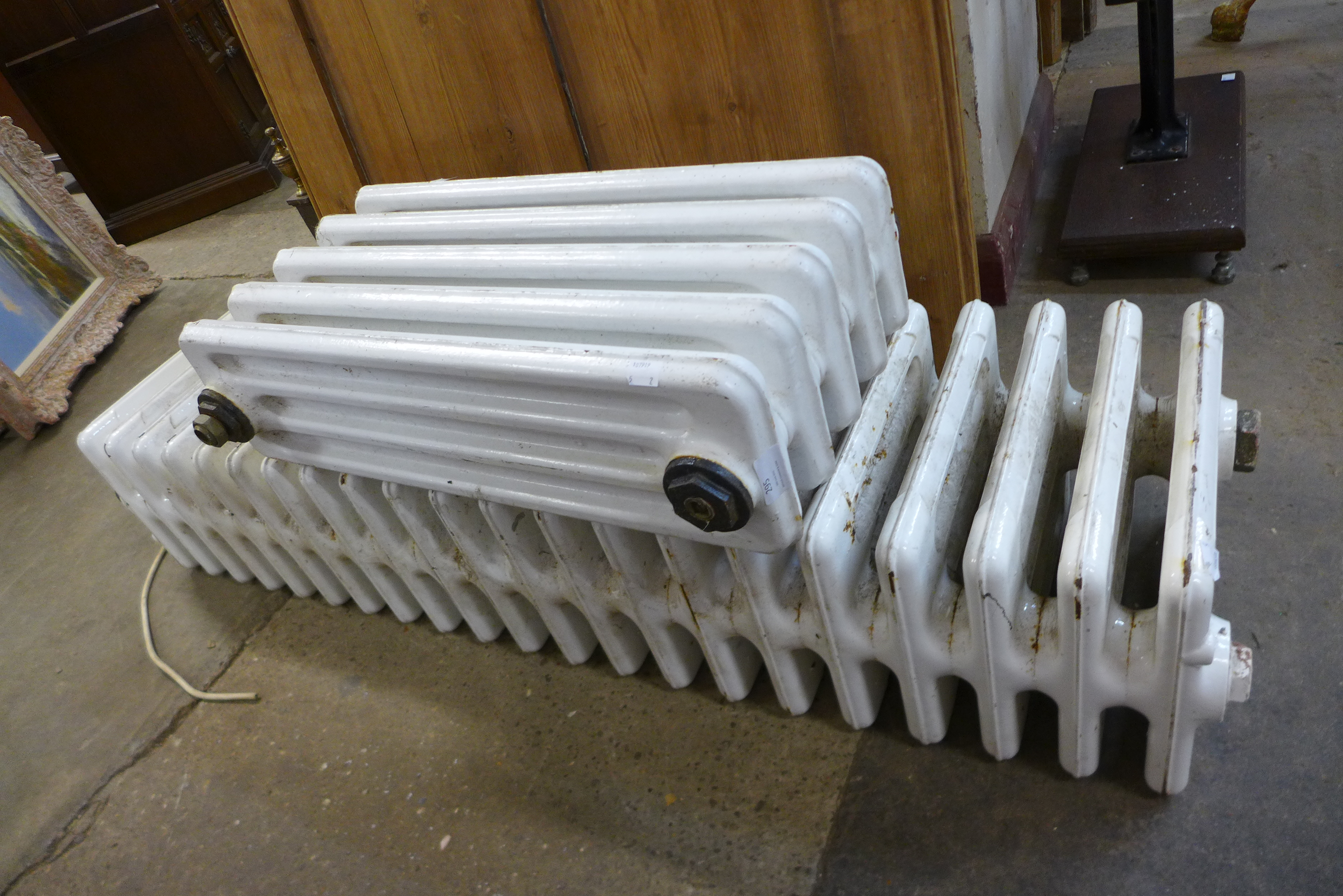 Two cast iron radiators