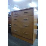 A G-Plan Brandon light oak chest of drawers