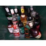 Thirteen bottles of spirits, vodka, gin, whisky, Southern Comfort, etc. **PLEASE NOTE THIS LOT IS