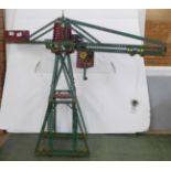 A Meccano model crane, pre-war parts, 78cm