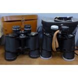 Two pairs of binoculars, Prinzlux and Carton 10x50