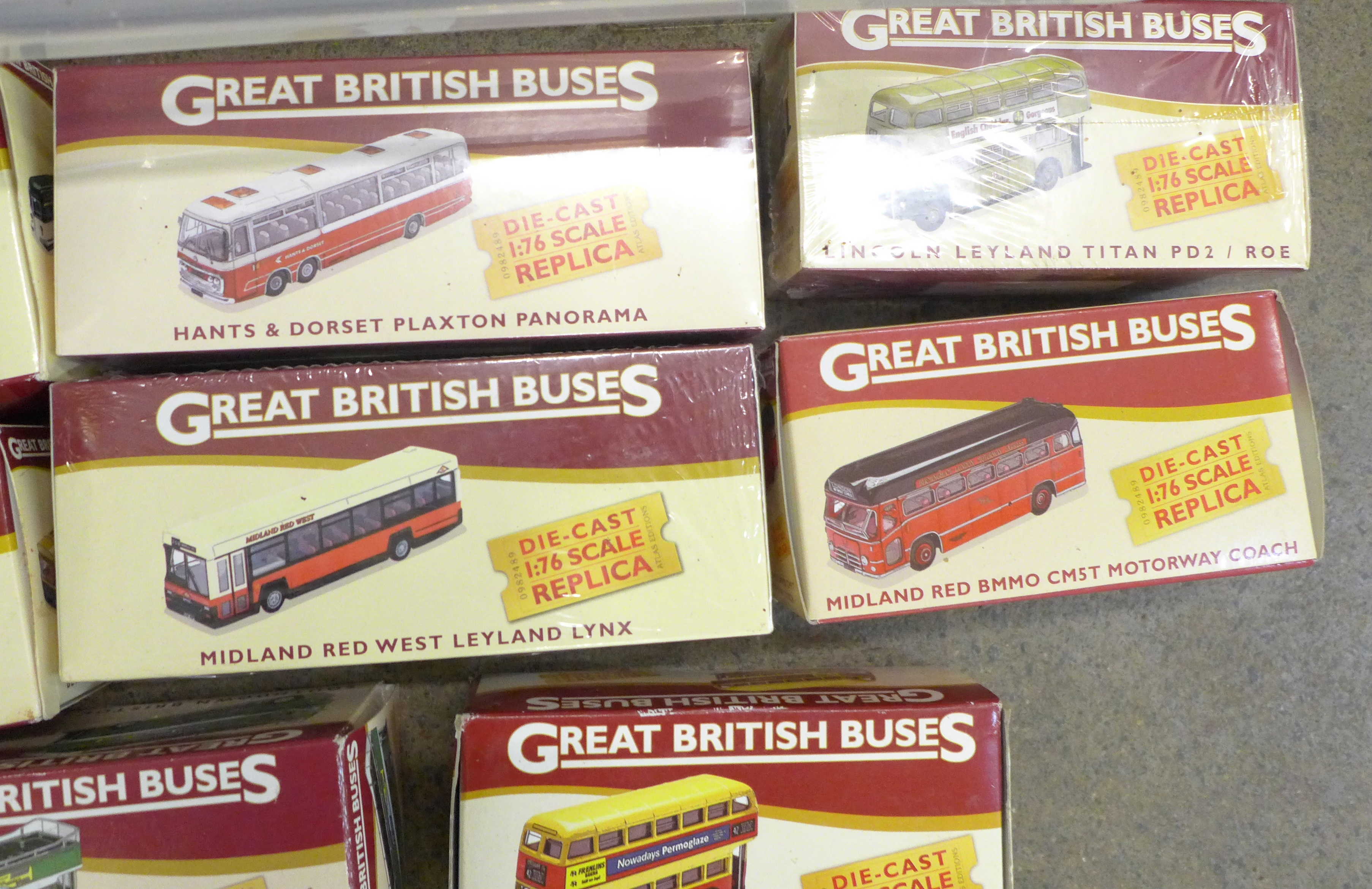 A pressed steel model of a vintage car, eight Great British Buses, boxed and a Brawa Berg-und - Bild 3 aus 3