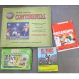 Subbuteo Continental Edition, other Subbuteo, an All Stars football annual and a Spirograph