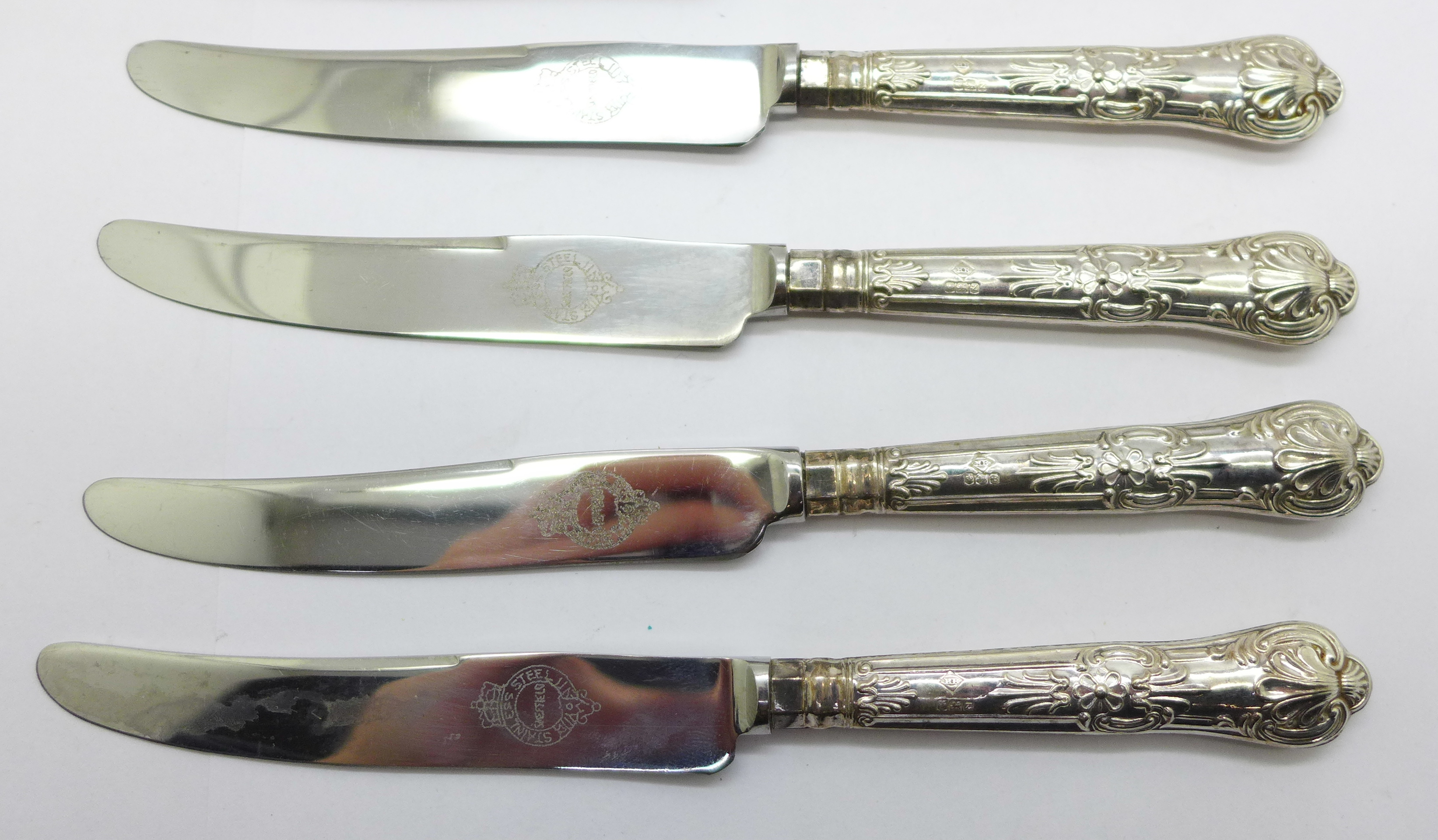 Six silver handled knives - Image 3 of 3