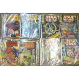 Marvel Comics Group Star Wars Weekly, late 1970's early 1980's, over 100 issues