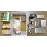 Cigarette cases, cased flatware, a Sekonda watch, etc. **PLEASE NOTE THIS LOT IS NOT ELIGIBLE FOR