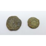 Two Middle Eastern medieval coins