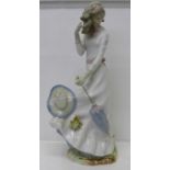 A Zaphir Spanish figure of a girl with parasol, 41cm