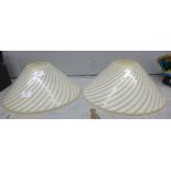 Two glass ceiling lamp shades **PLEASE NOTE THIS LOT IS NOT ELIGIBLE FOR POSTING AND PACKING**