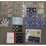 Fifteen coin sets including a 1985 proof set, proof to almost uncirculated and a 1976 Botswana set