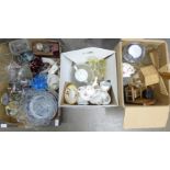 Three boxes of mixed china and glass **PLEASE NOTE THIS LOT IS NOT ELIGIBLE FOR POSTING AND