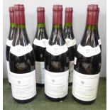 Seven bottles of Nuits-Saint-Georges 1992 red wine