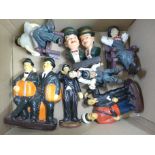 A collection of Laurel and Hardy figures **PLEASE NOTE THIS LOT IS NOT ELIGIBLE FOR POSTING AND