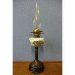 A Victorian oil lamp