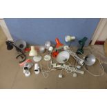 Assorted vintage anglepoise lamps